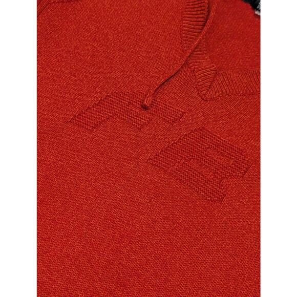 Vintage FUBU Sport Red Knit Hooded Sweater Dress Long Sleeve Womens Small Retro - Picture 5 of 6